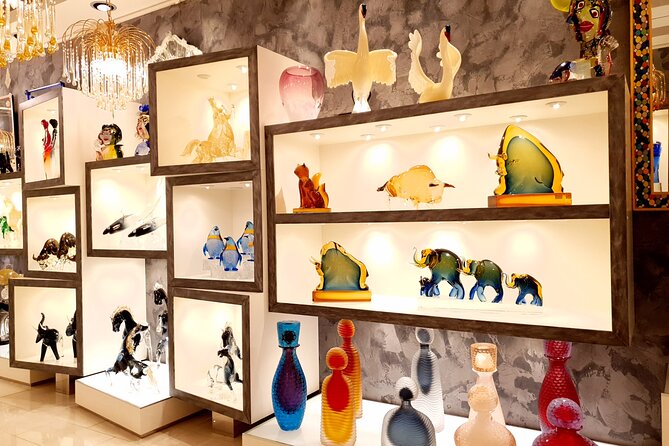 From Venice: Private boat from hotel, Glass blowing demo and Gift - Murano glass factory entrance, with a real guide in the workshop
