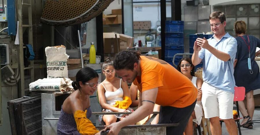 Murano: In Depth Glass Factory Guided Tour - The Batch Room: Where Sand Meets Chemistry and a 1400°C Furnace