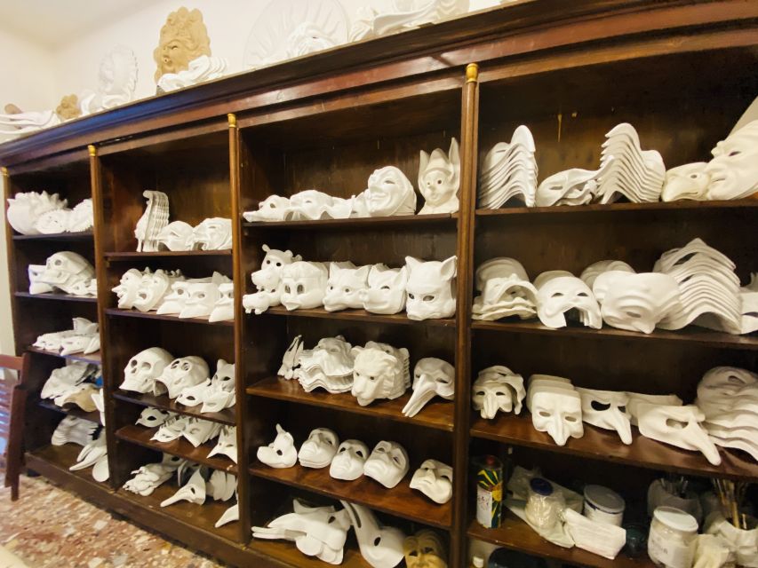 Venice: Paint your own Venetian Mask Workshop - Choosing From 50+ Paper Mache Mask Models