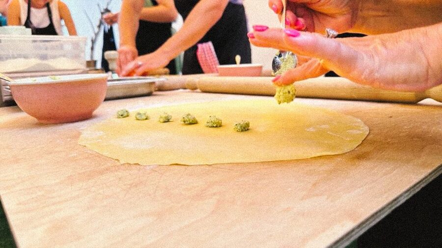 Venice: Traditional Home Cooking Experience - Prosecco welcome, aprons on, and learning pasta dough the real way