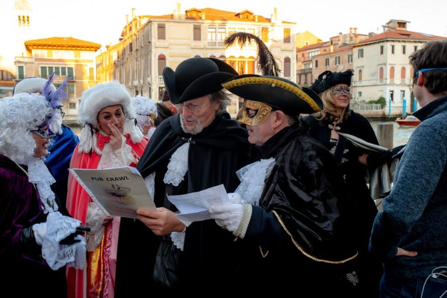 Venice: Venetian Style Carnival Pub Crawl - Stop 1: Ombra and Cicchetti in a Real Venetian Bar Setting